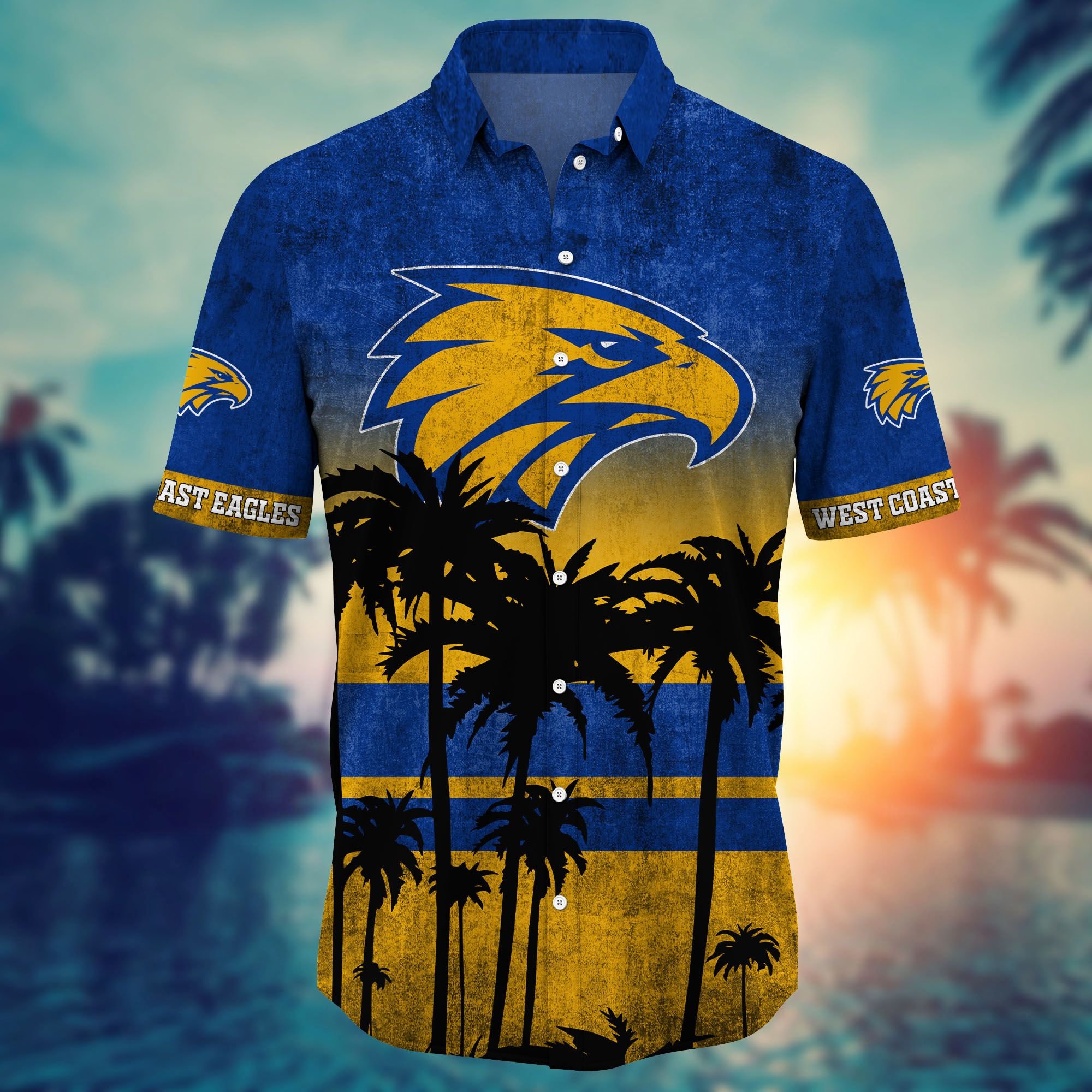 West Coast Eagles AFL Hawaiian shirt 3 West Coast Eagles AFL Hawaiian shirt short 1