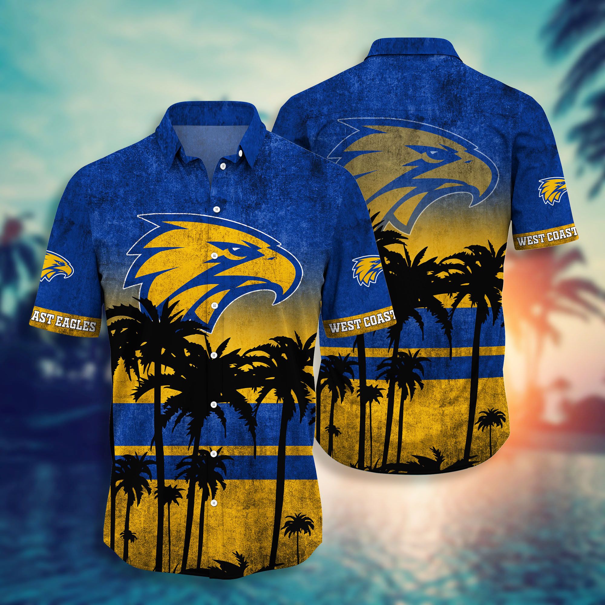 West Coast Eagles AFL Hawaiian shirt short