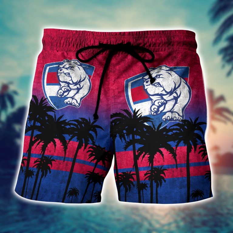 Western Bulldogs AFL Hawaiian shirt short 3