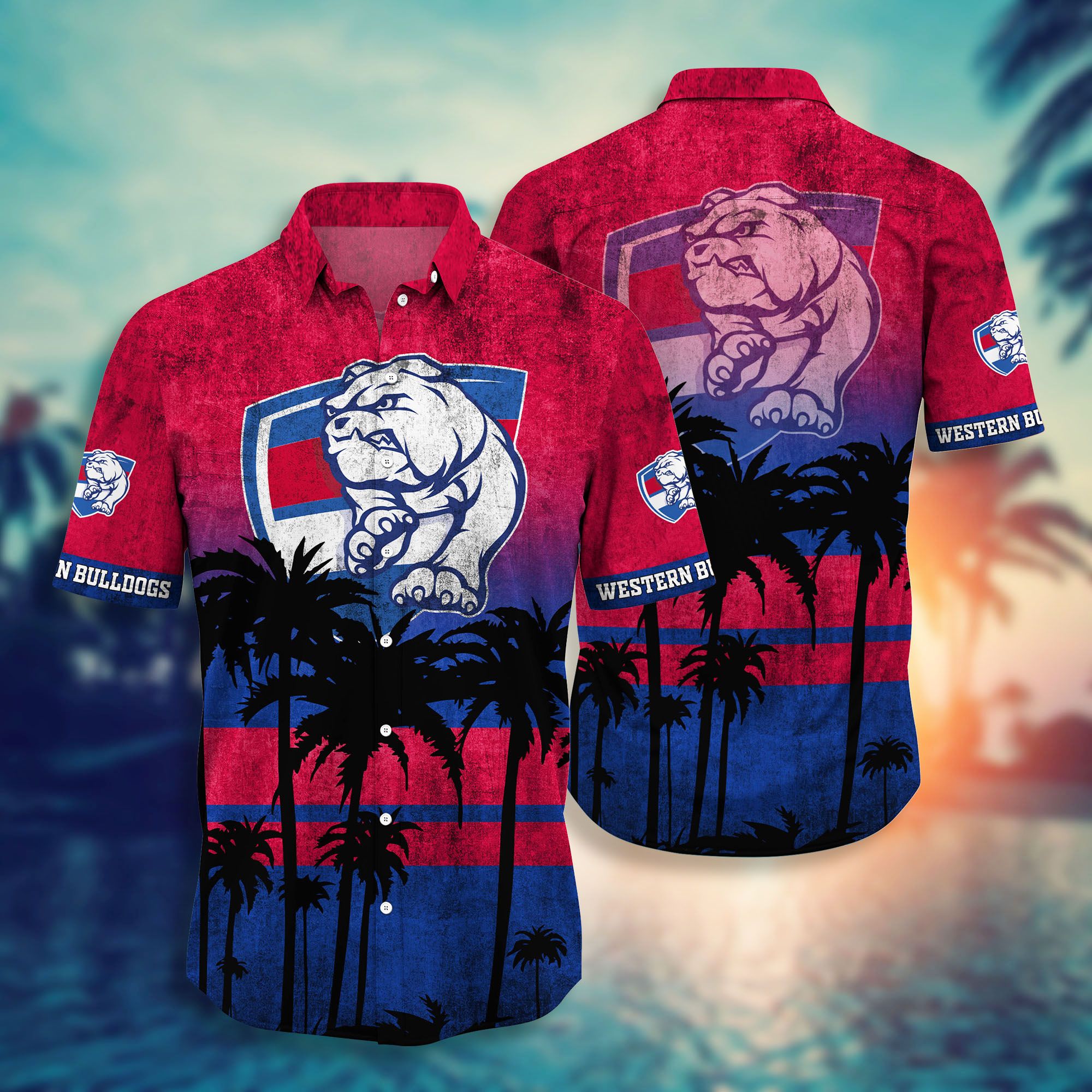 Western Bulldogs AFL Hawaiian shirt short