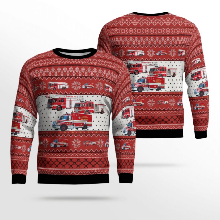 Wisconsin Milwaukee Fire Department Christmas sweater sweatshirt