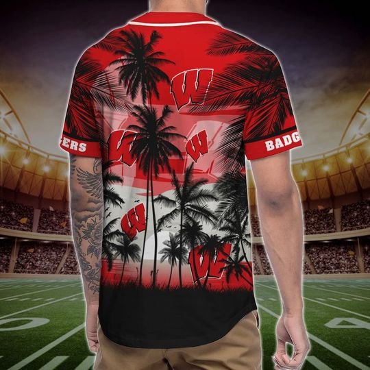 Wisconsin badger tropical baseball jersey 5 Wisconsin badger tropical baseball jersey4