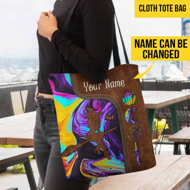 Witch custom personalized name tote bag 1