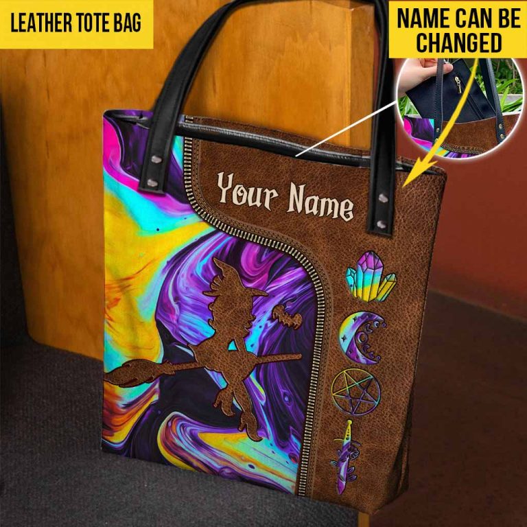 Witch custom personalized name tote bag 2