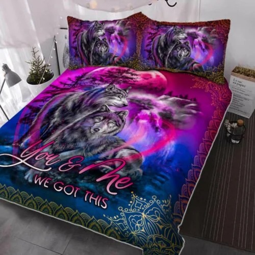 Wolf moon you and me we got this quilt bedding set 3 Wolf moon you and me we got this quilt bedding set 2