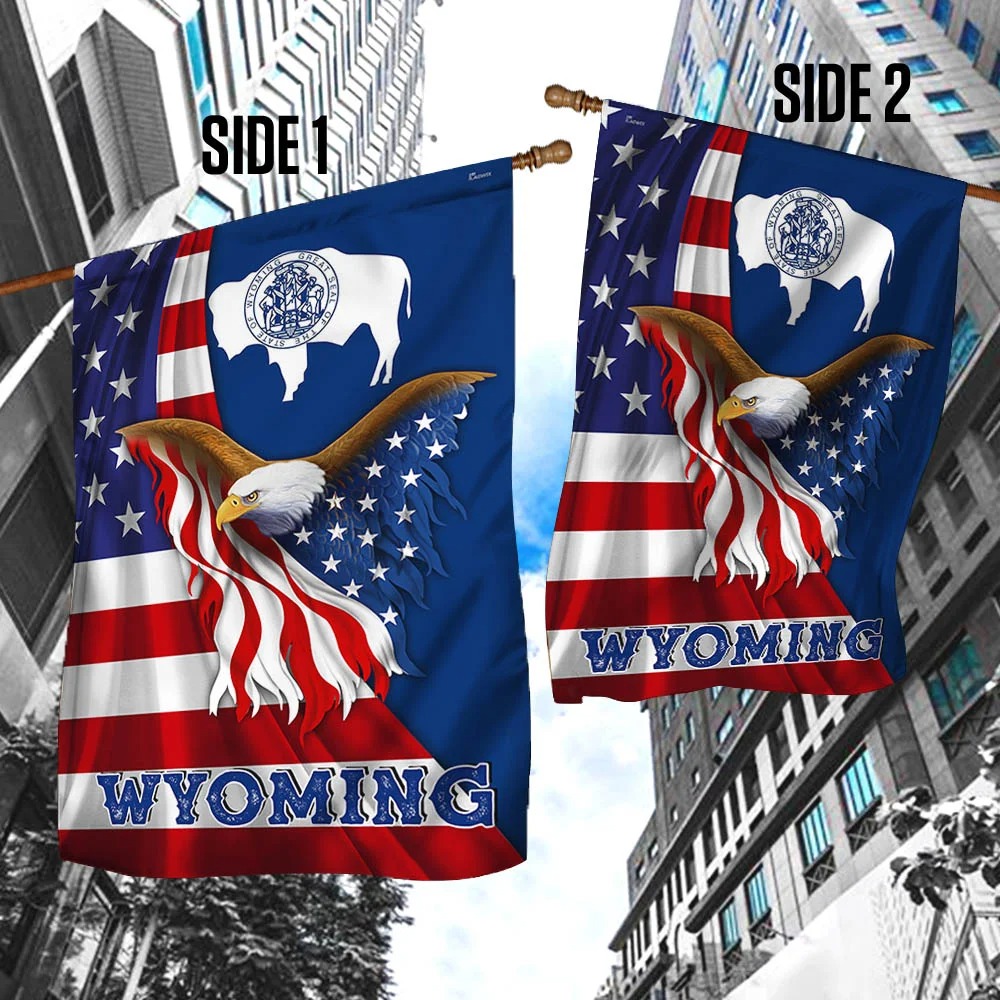 Wyoming Eagle American Flag 3 Wyoming Eagle American Flag 2