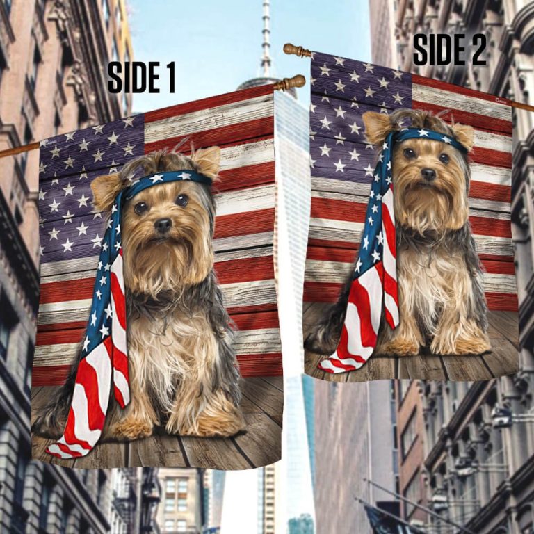 Yorkshire Terrier American flag 2