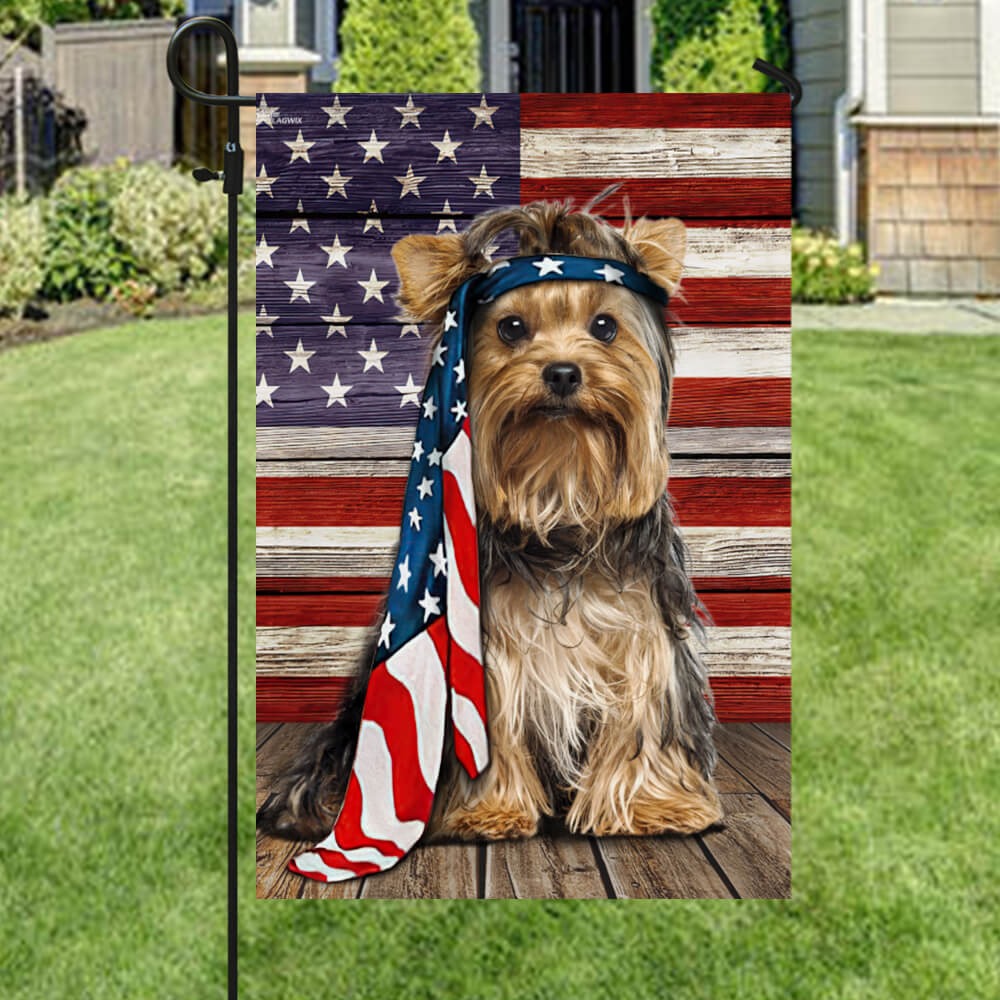 Yorkshire Terrier American flag 3