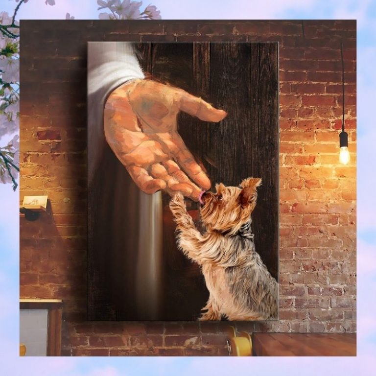 Yorkshire Terrier In the hand of God canvas 2