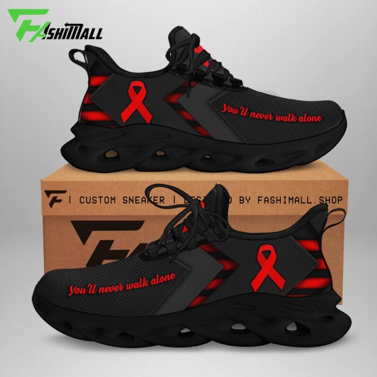 Youll Never Walk Alone Breast Cancer awareness clunky max soul shoes