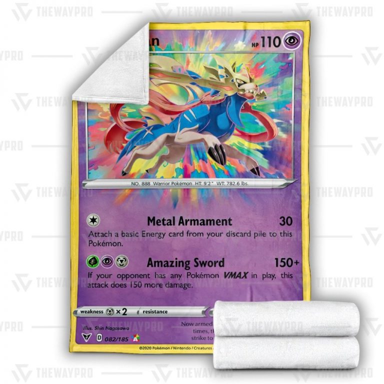 Zacian Vivid Voltage Pokemon blanket 3 Zacian Vivid Voltage Pokemon blanket 3