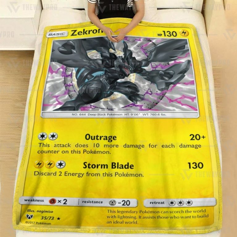 Zekrom Shining Legends Pokemon Blanket 2 Zekrom Shining Legends Pokemon blanket 2