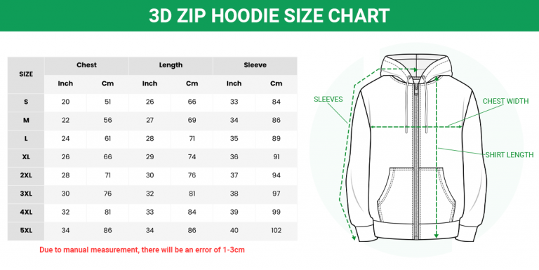 Ziphoodie 3d sizechart 1