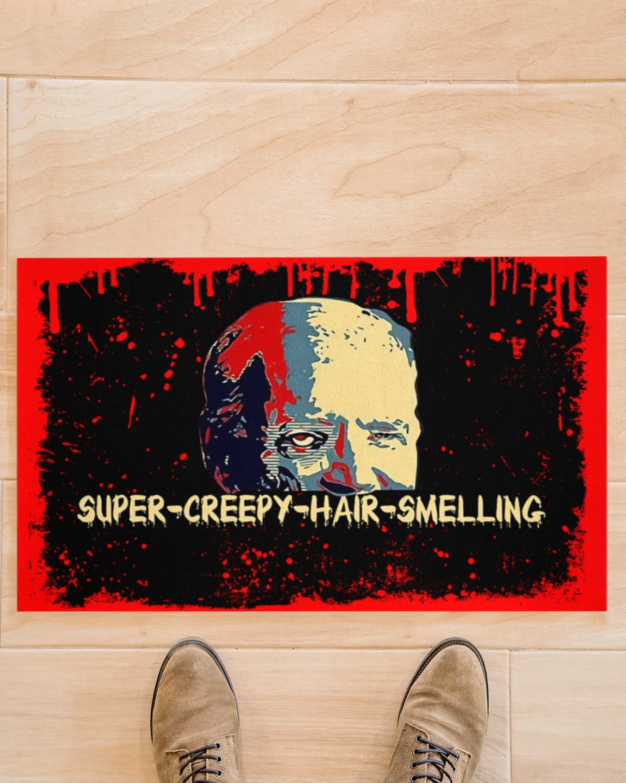 Zombie Biden Super Creepy Hair Smelling blood Halloween doormat 2 Zombie Biden Super Creepy Hair Smelling blood Halloween doormat 1