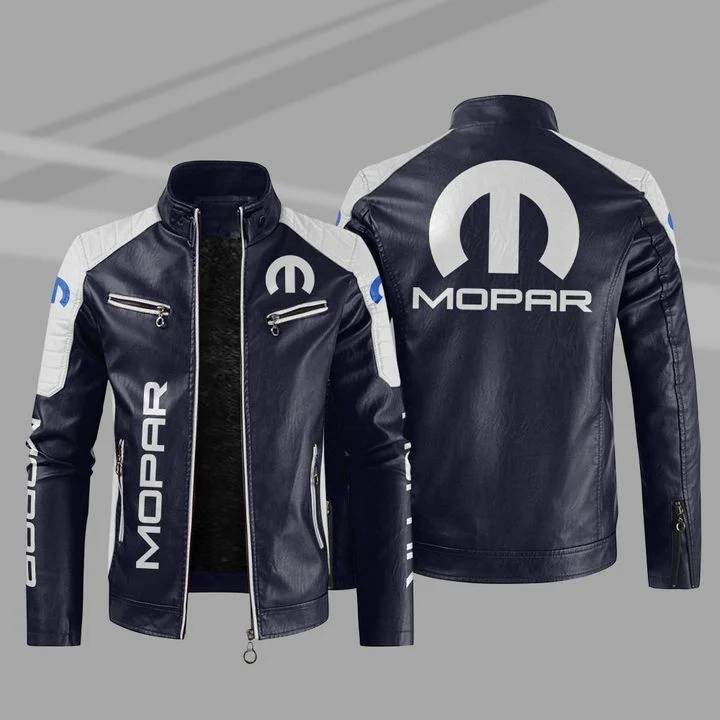 Mopar Block Leather Jacket2