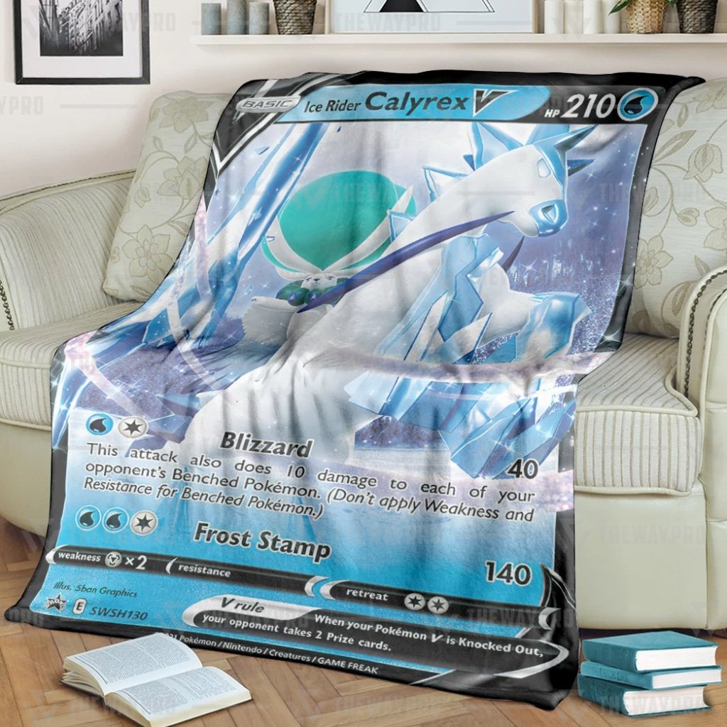 Ice Rider Calyrex V Pokemon blanket 4 Ice Rider Calyrex V Pokemon blanket 1