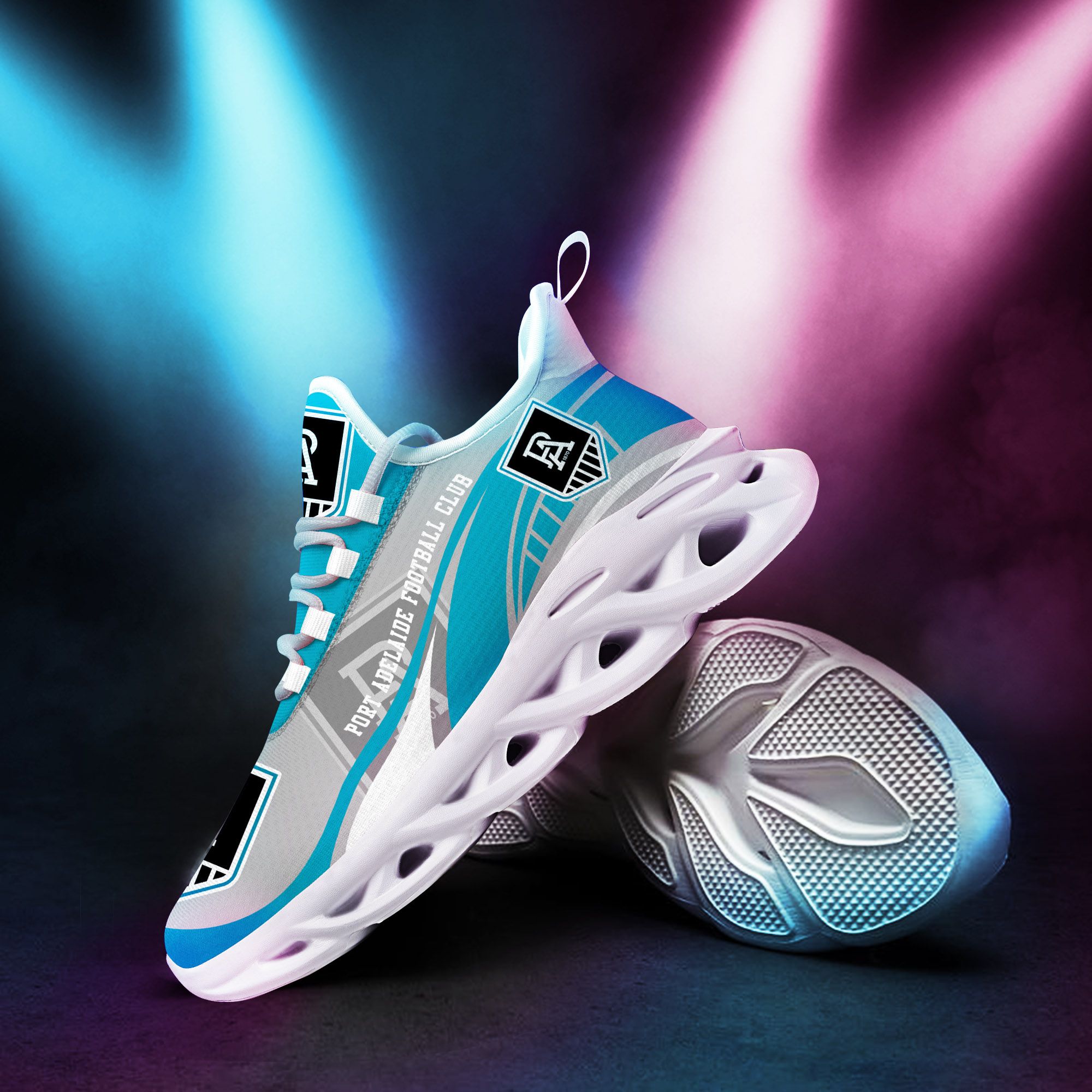 Port Adelaide Power AFL clunky max soul shoes 16 Port Adelaide Power AFL clunky max soul shoes 1.1
