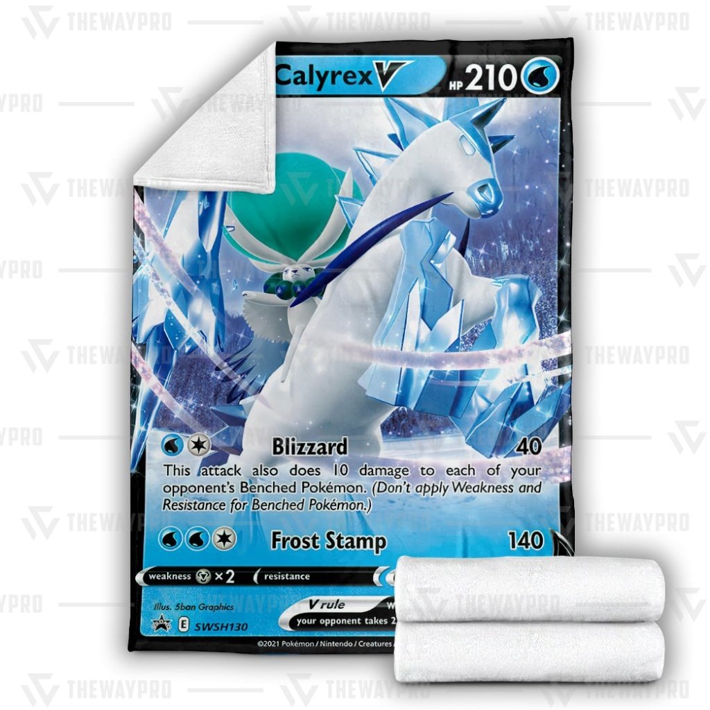 Ice Rider Calyrex V Pokemon blanket 2 Ice Rider Calyrex V Pokemon blanket 3