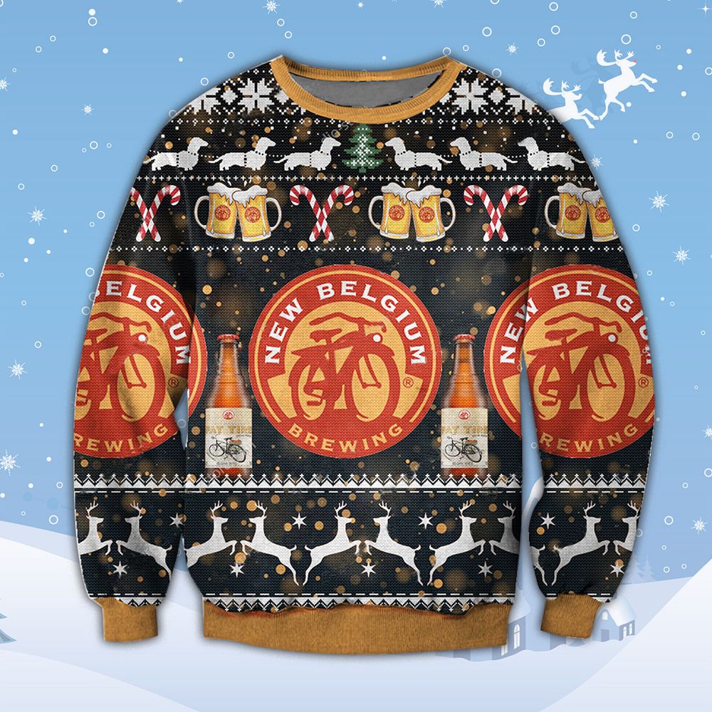 New Belgium Brewing Beer Ugly Christmas Sweater