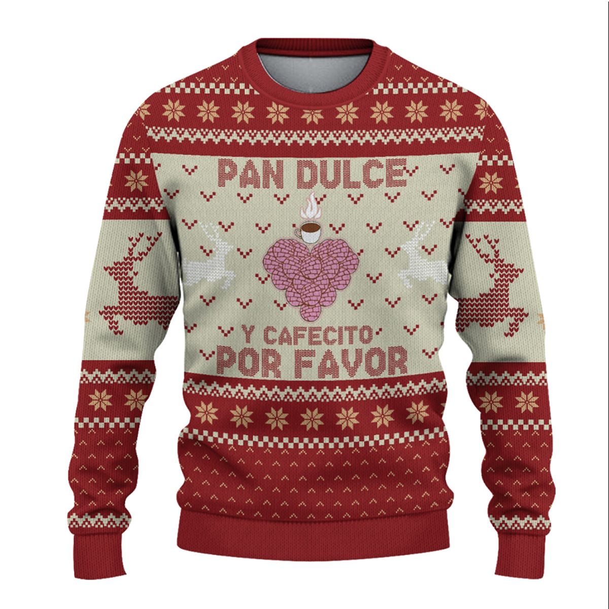 Pan Dulce Y Cafecito por Favor Christmas Sweater 2 Pan Dulce Y Cafecito por Favor Christmas Sweater word2