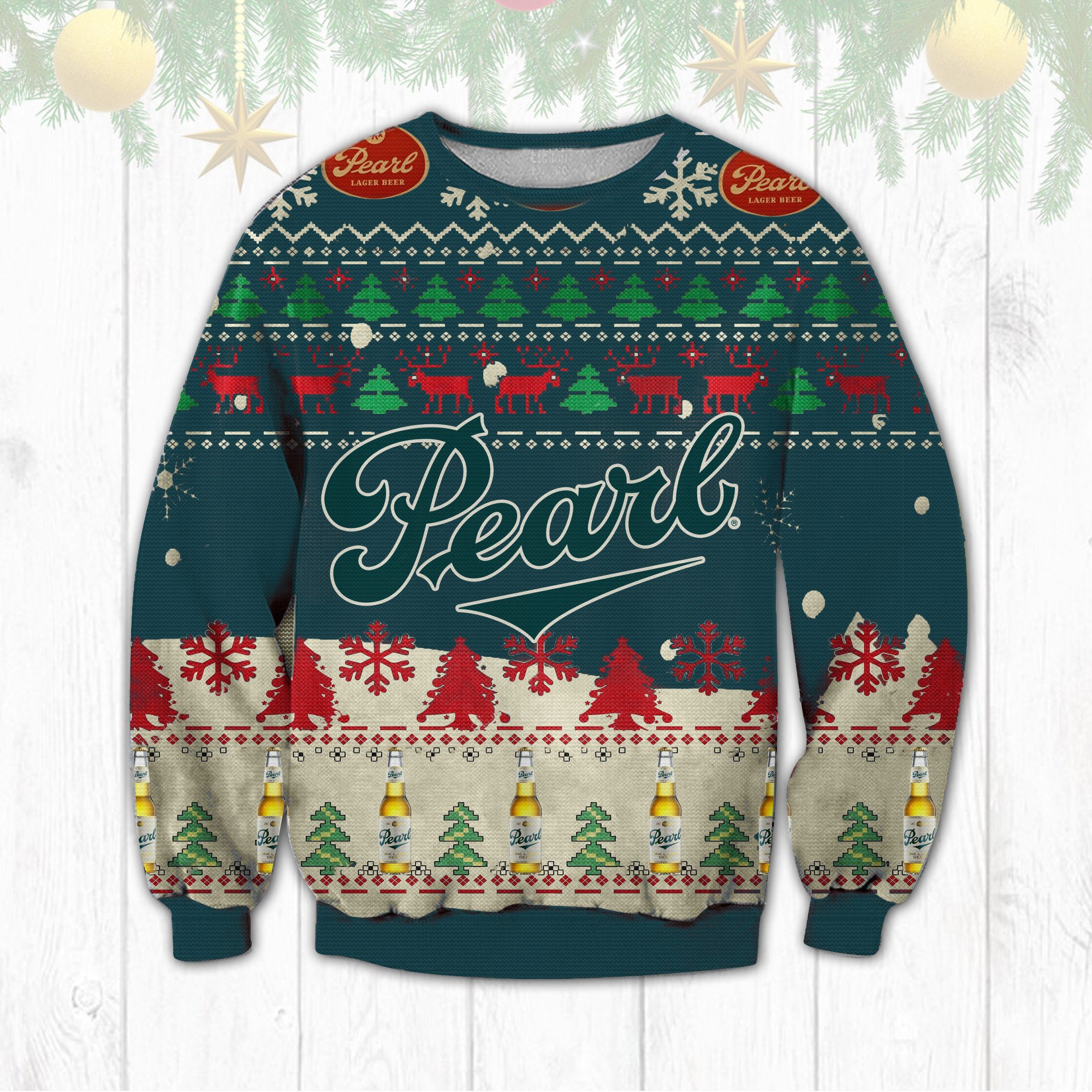 Pearl Beer Brewing Company Christmas sweater 1