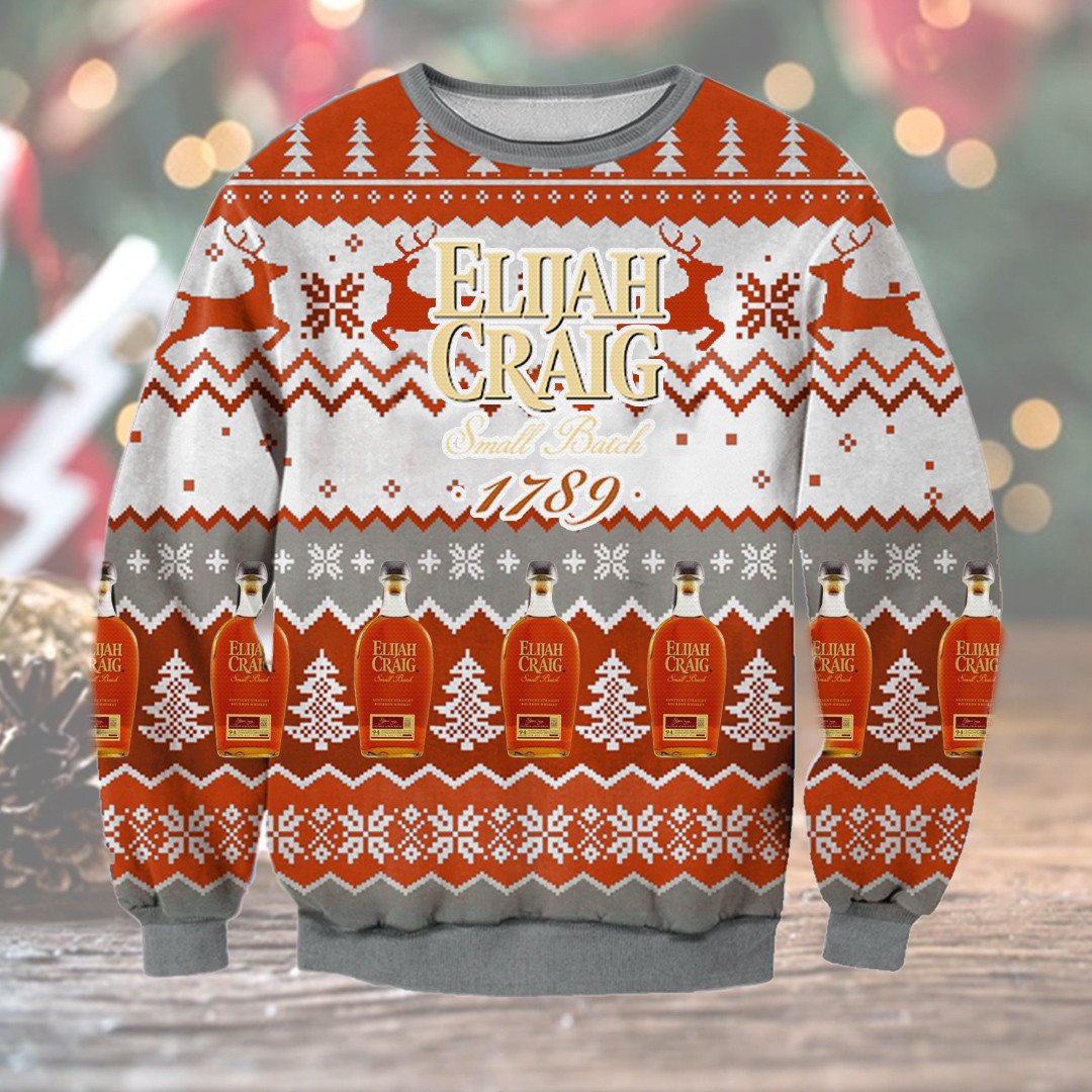 Elijah Craig Whiskey Christmas sweater 1