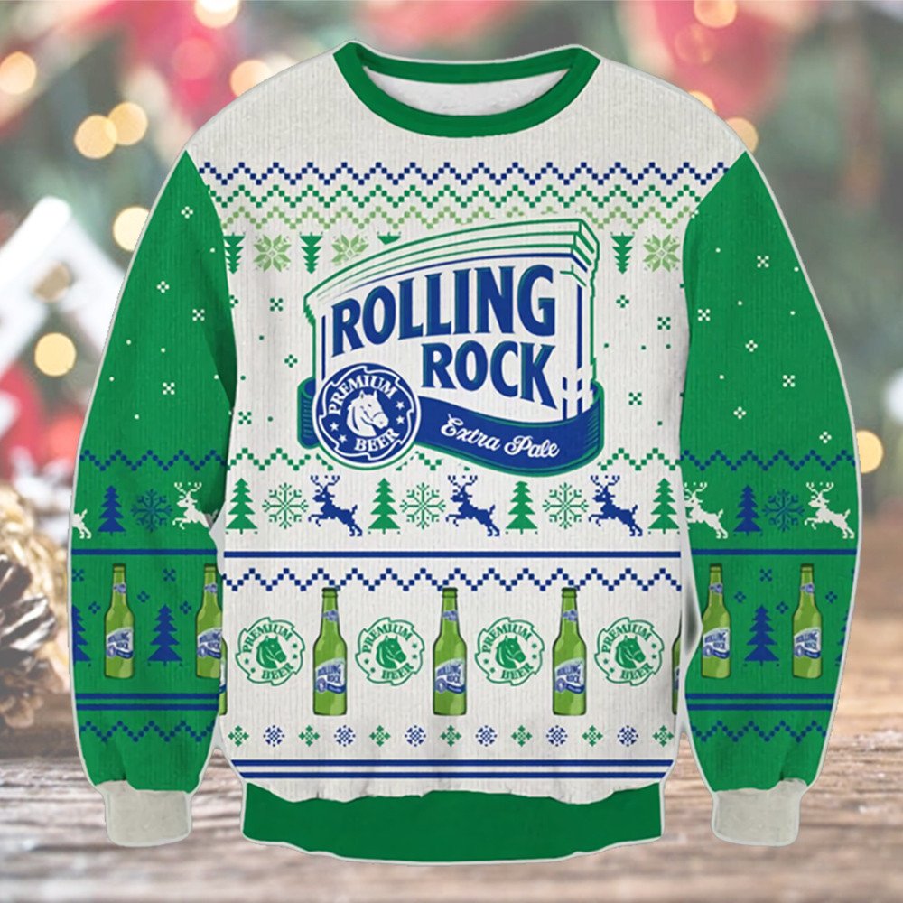 Rolling Rock Extra Pale Beer Christmas sweater 1
