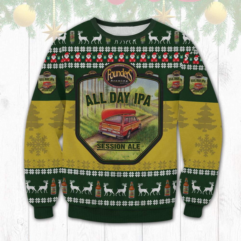 Founders All Day IPA Christmas sweater 1