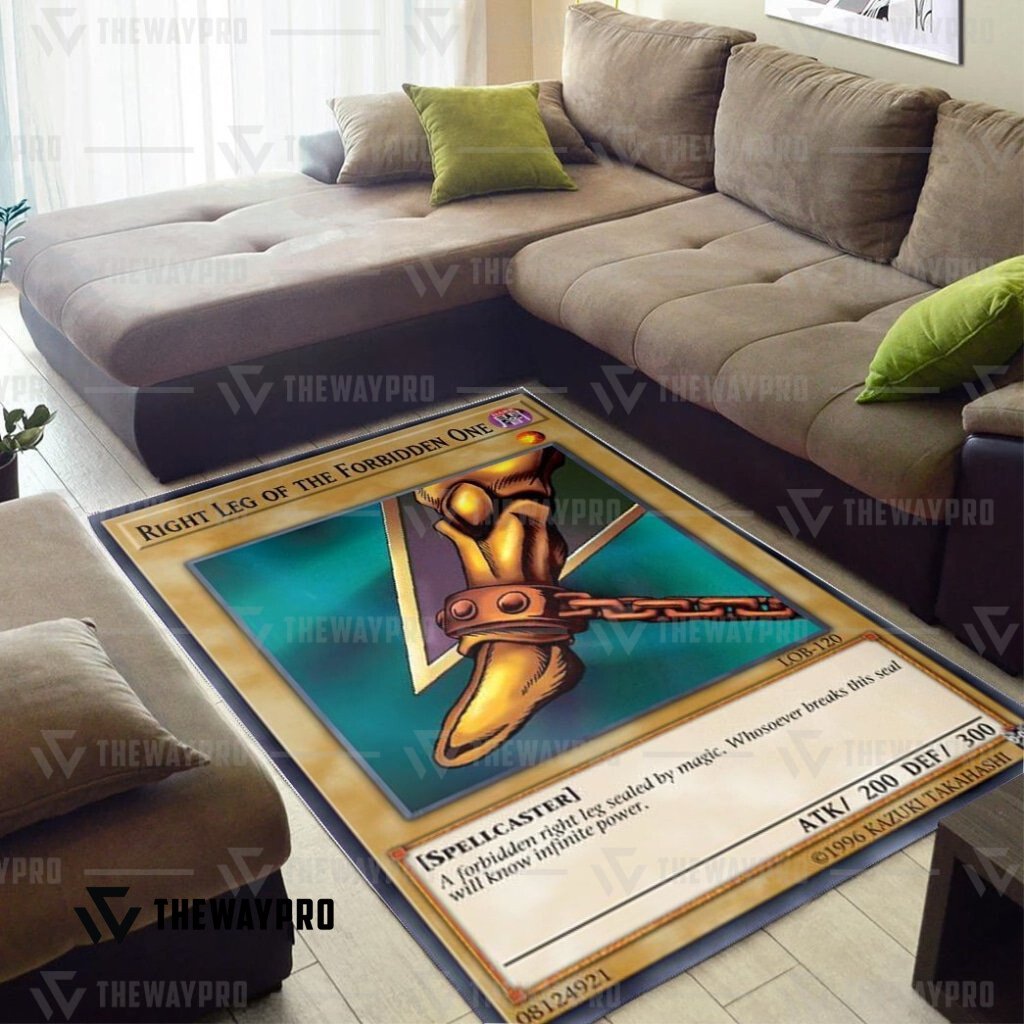 Anime YGO Exodia Right Leg of the Forbidden One Custom Rug 2 Anime YGO Exodia Right Leg of the Forbidden One Custom Rug word2