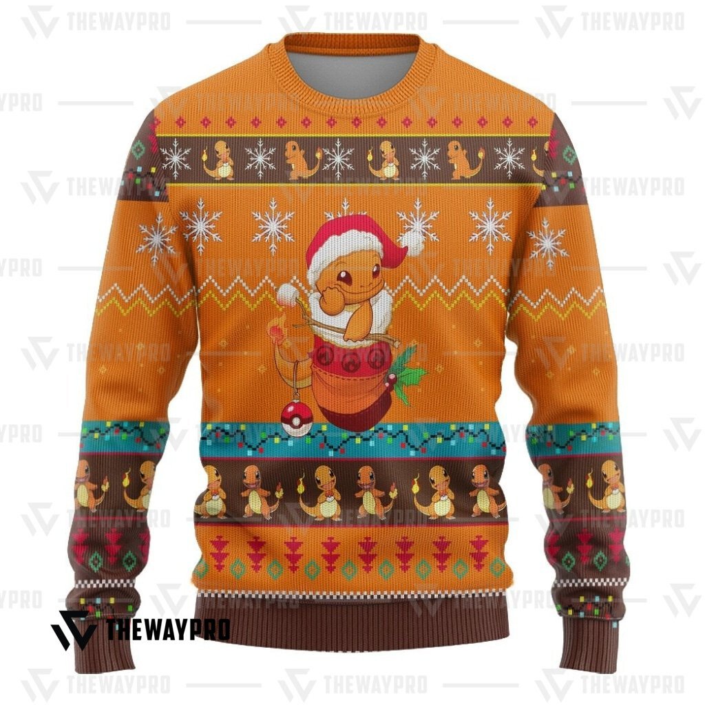 Pokemon Charmander Knitted Sweatshirt 3 Pokemon Charmander Knitted Sweatshirt word2
