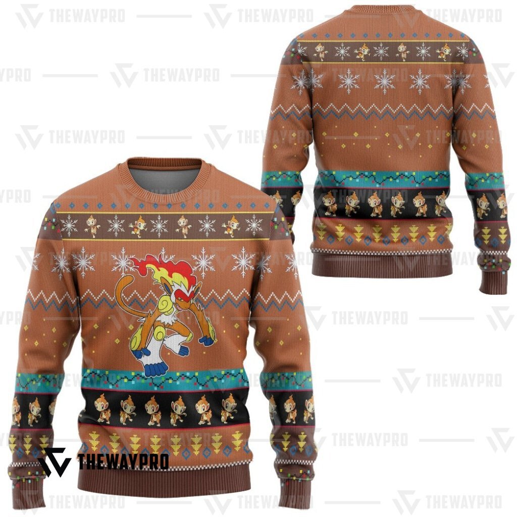 Anime Pokemon Infernape Knitted Sweatshirt 2 Anime Pokemon Infernape Knitted Sweatshirt word1