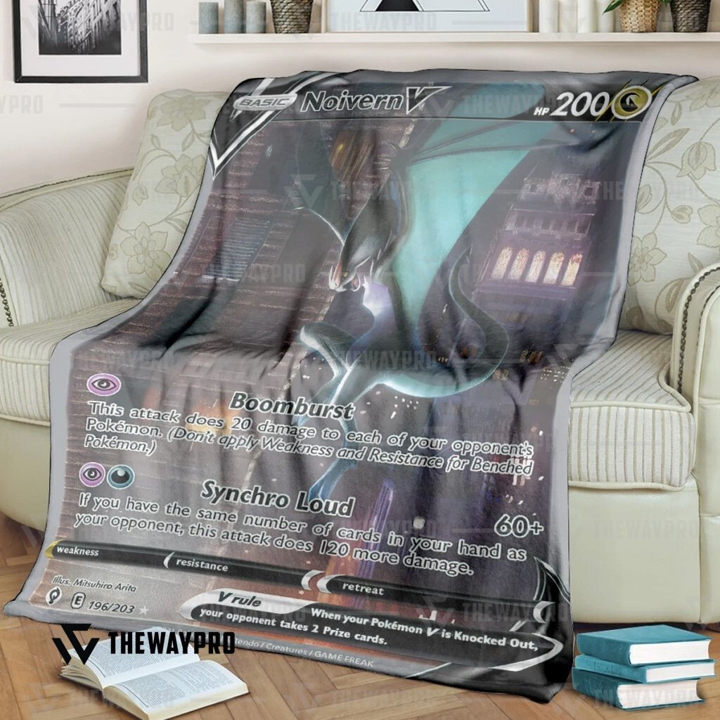 LIMITED Noivern V Pokemon fleece blanket word2