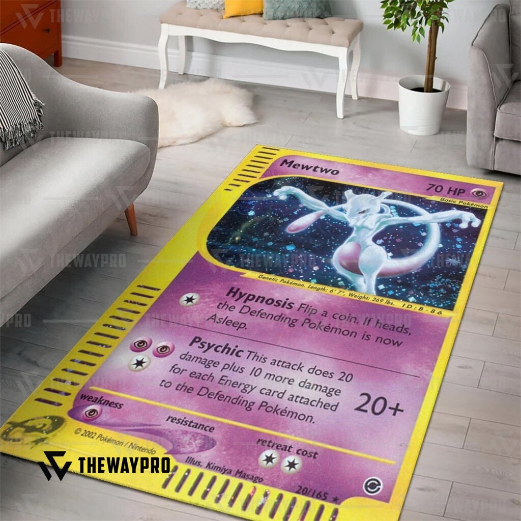 Anime Pokemon Mewtwo Expedition Rug