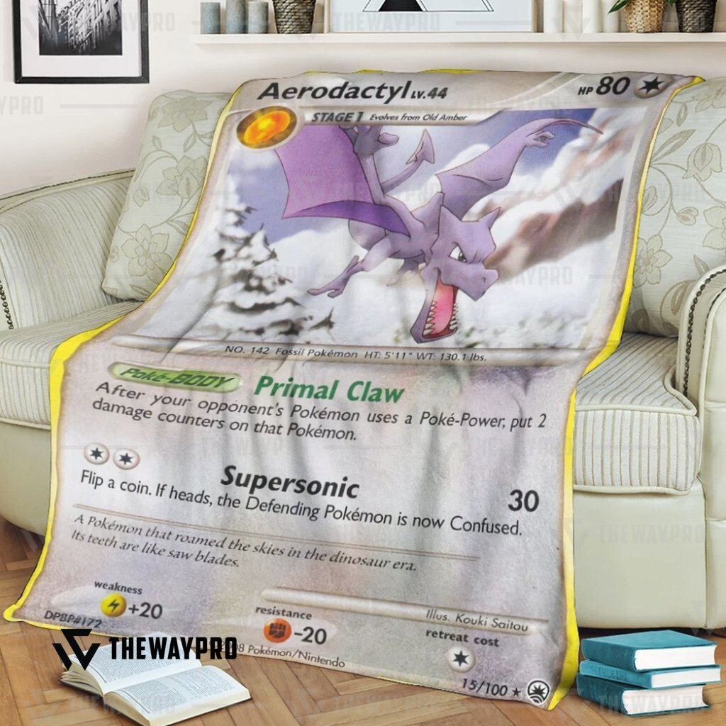 Anime Pokemon Aerodactyl Custom Blanket 2 Anime Pokemon Aerodactyl Custom Blanket word2