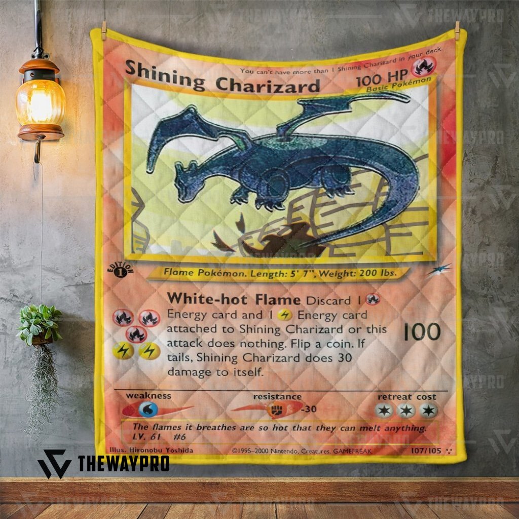 Anime Pokemon Shining Charizard Neo Destiny Quilt 2 Anime Pokemon Shining Charizard Neo Destiny Quilt word2