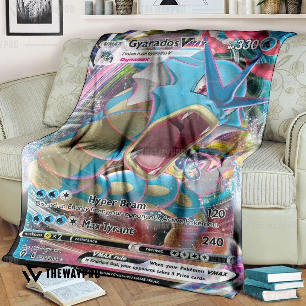 Anime Pokemon Gyarados VMAX Custom Blanket word3