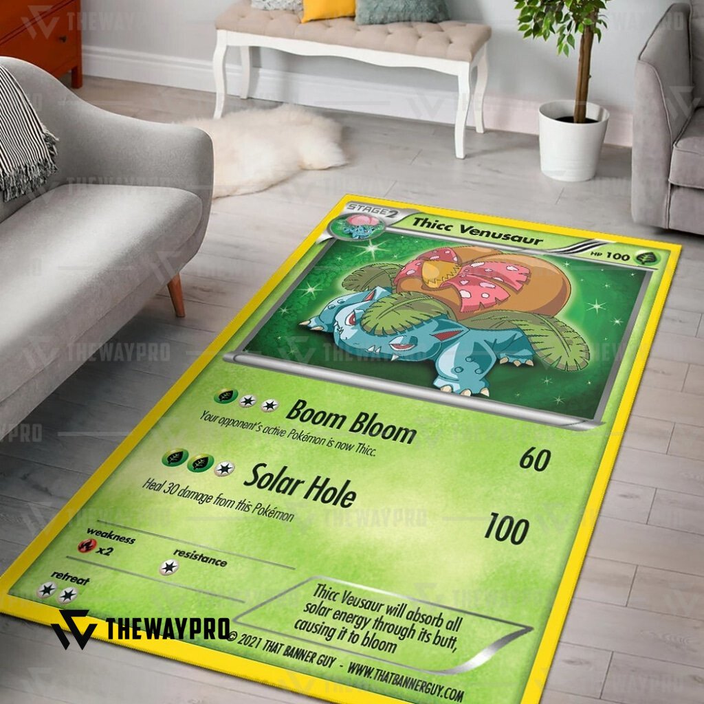 Anime Pokemon Thicc Venusaur Rug word1
