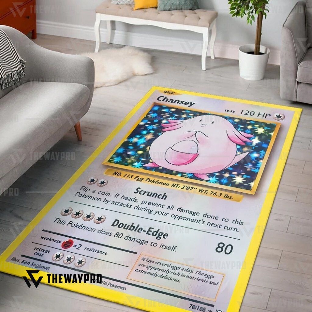 Anime Pokemon Chansey Rug word2