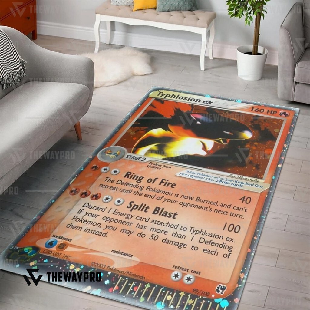 Anime Pokemon Typhlosion EX Rug word3