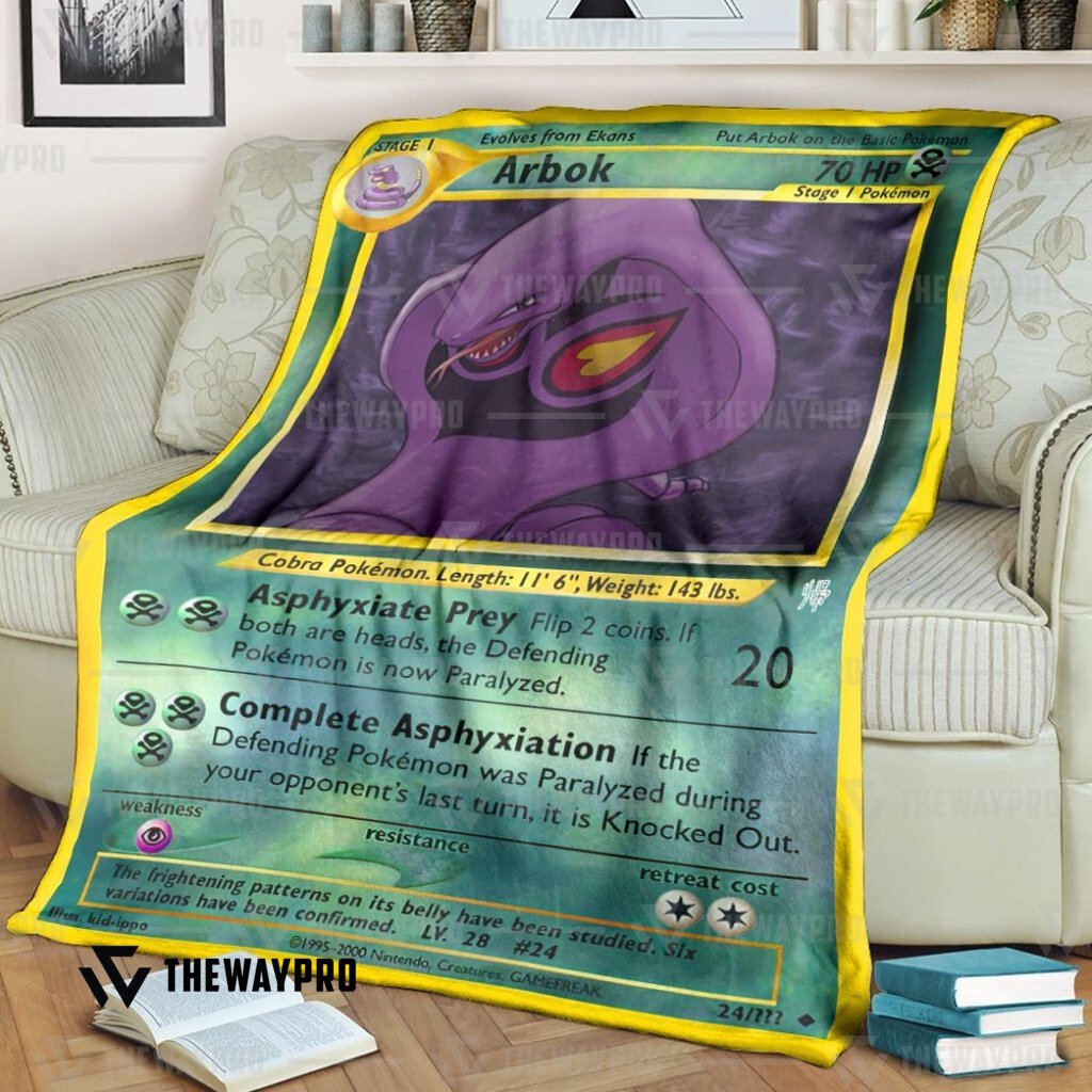 BEST Arbok Pokemon fleece blanket 3 BEST Arbok Pokemon fleece blanket word2