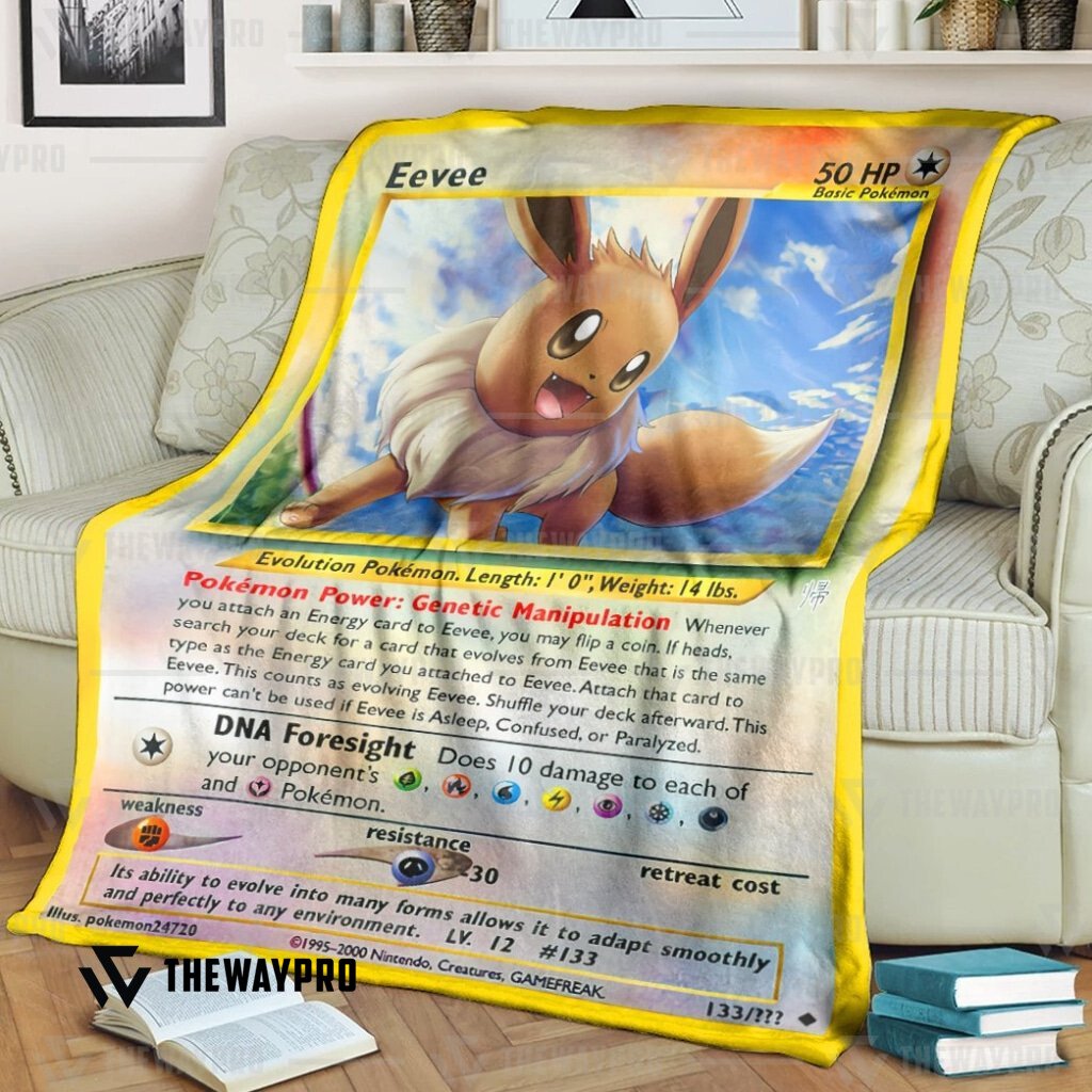 BEST Eevee Pokemon Fleece Blanket