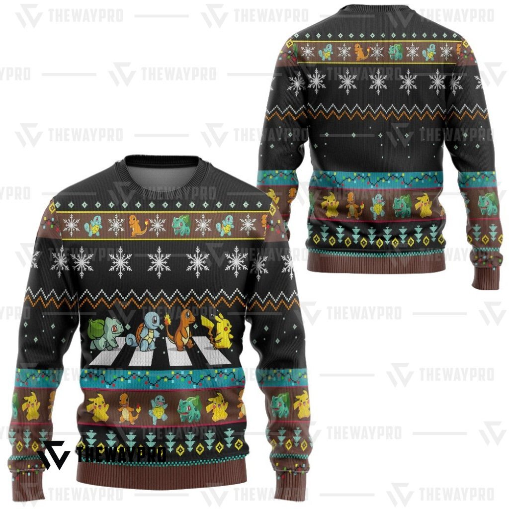 Pokemon Road Crossing Christmas Ugly Imitation Knitted Sweatshirt 3 Pokemon Road Crossing Christmas Ugly Imitation Knitted Sweatshirt word2