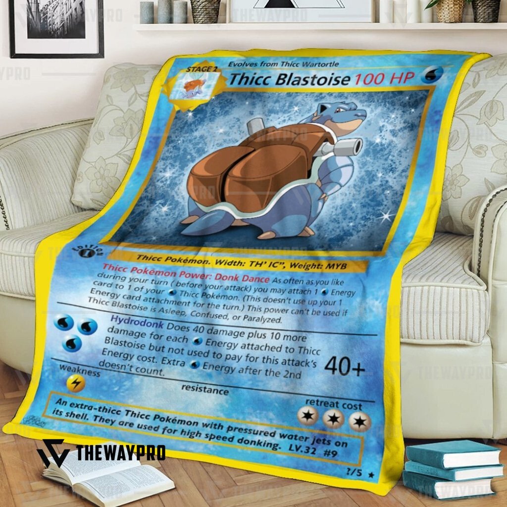 BEST Thicc Blastoise Pokemon Fleece Blanket 2 BEST Thicc Blastoise Pokemon Fleece Blanket word3