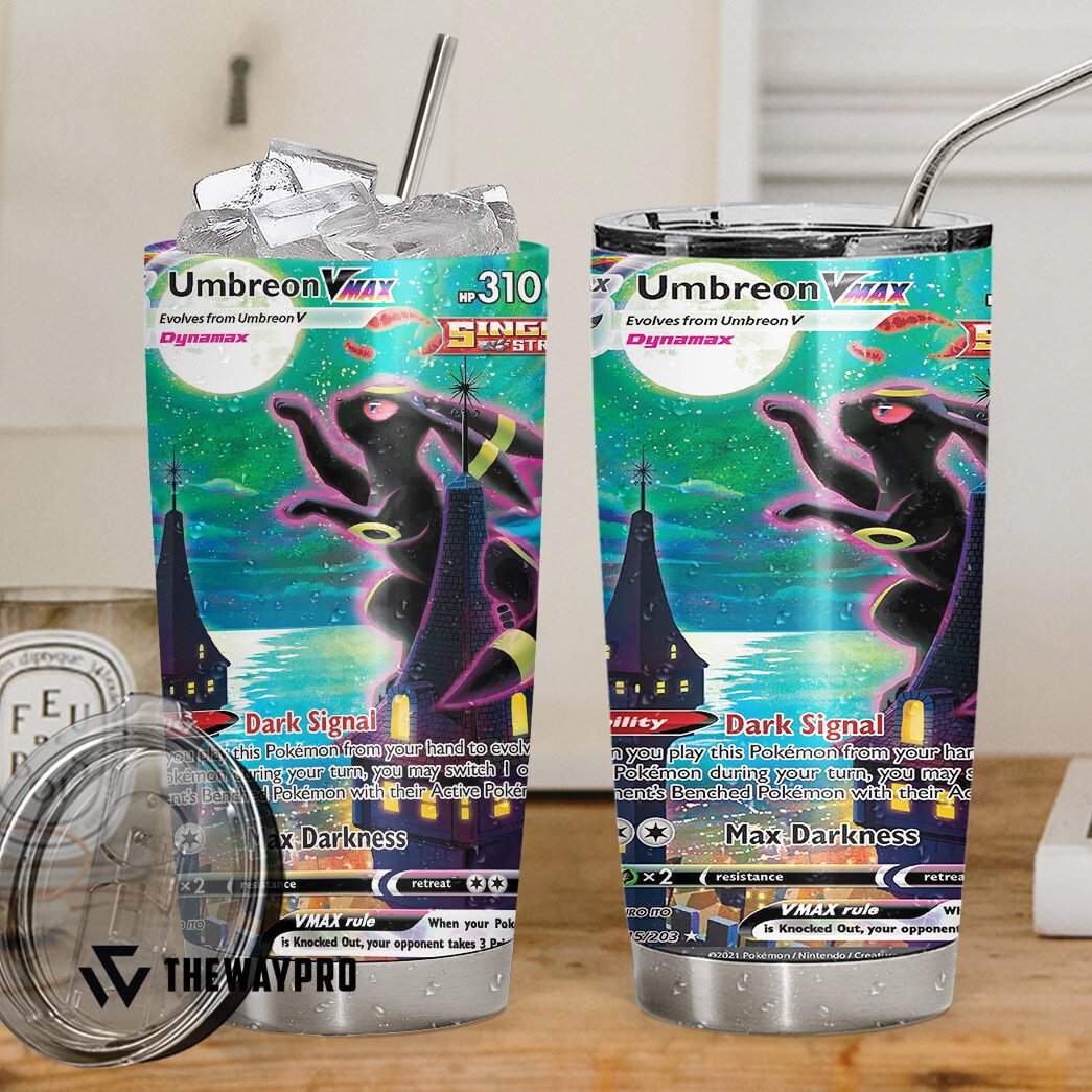 Anime Pokemon Umbreon VMAX Evolving Skies Tumbler word3