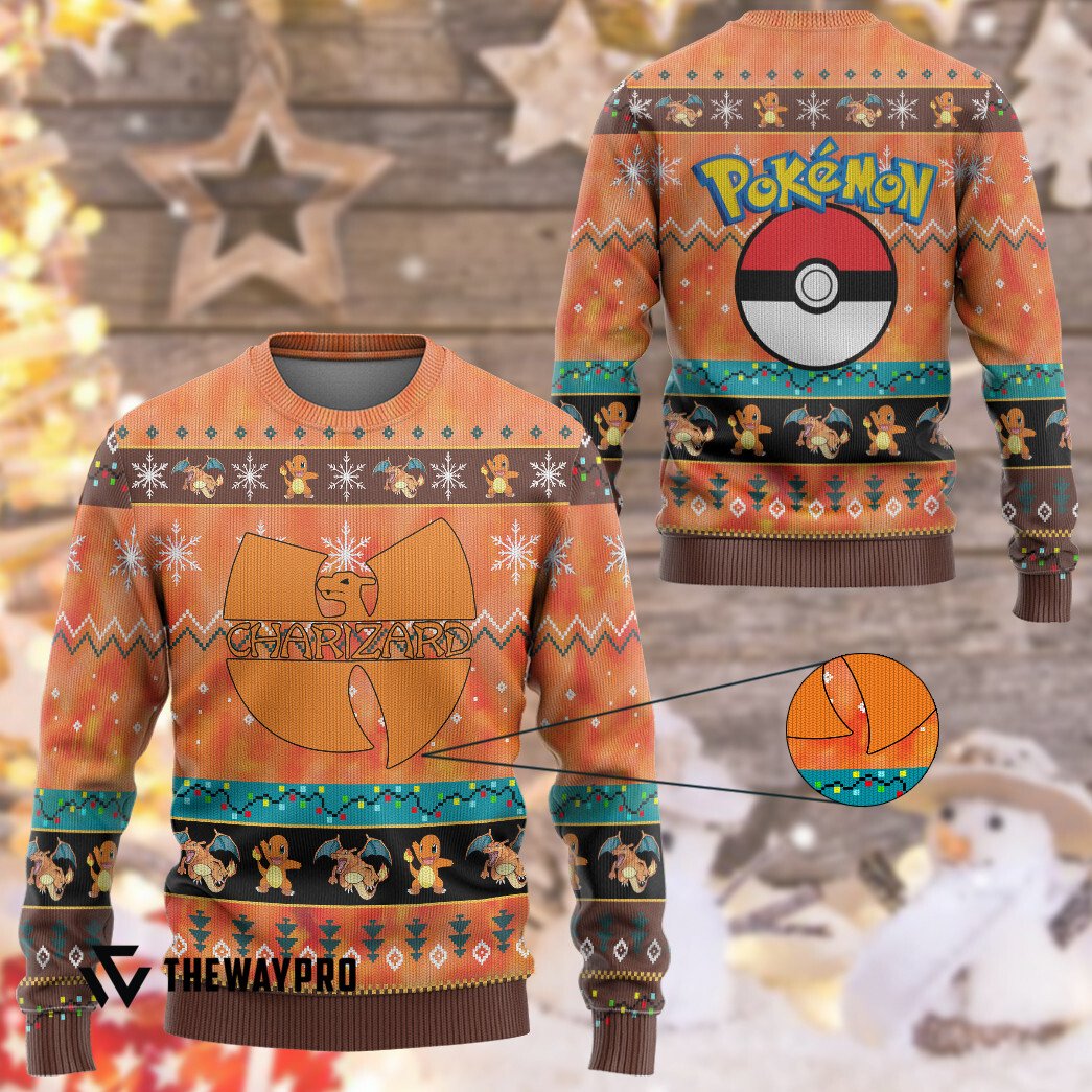 Pokemon Wutang Charizard Knitted Sweatshirt word3