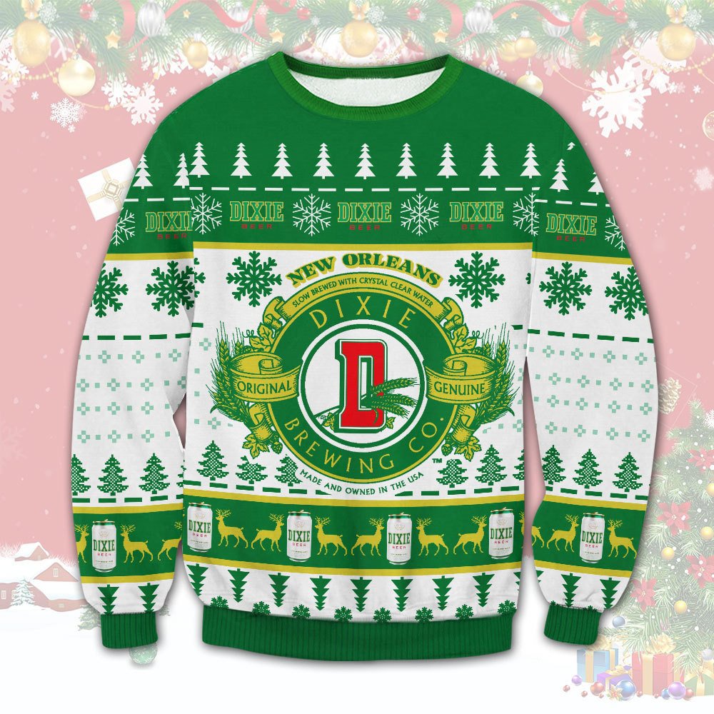 New Orleans' Dixie Brewing Company Ugly Christmas Sweater 2 New Orleans' Dixie Brewing Company Ugly Christmas Sweater word2