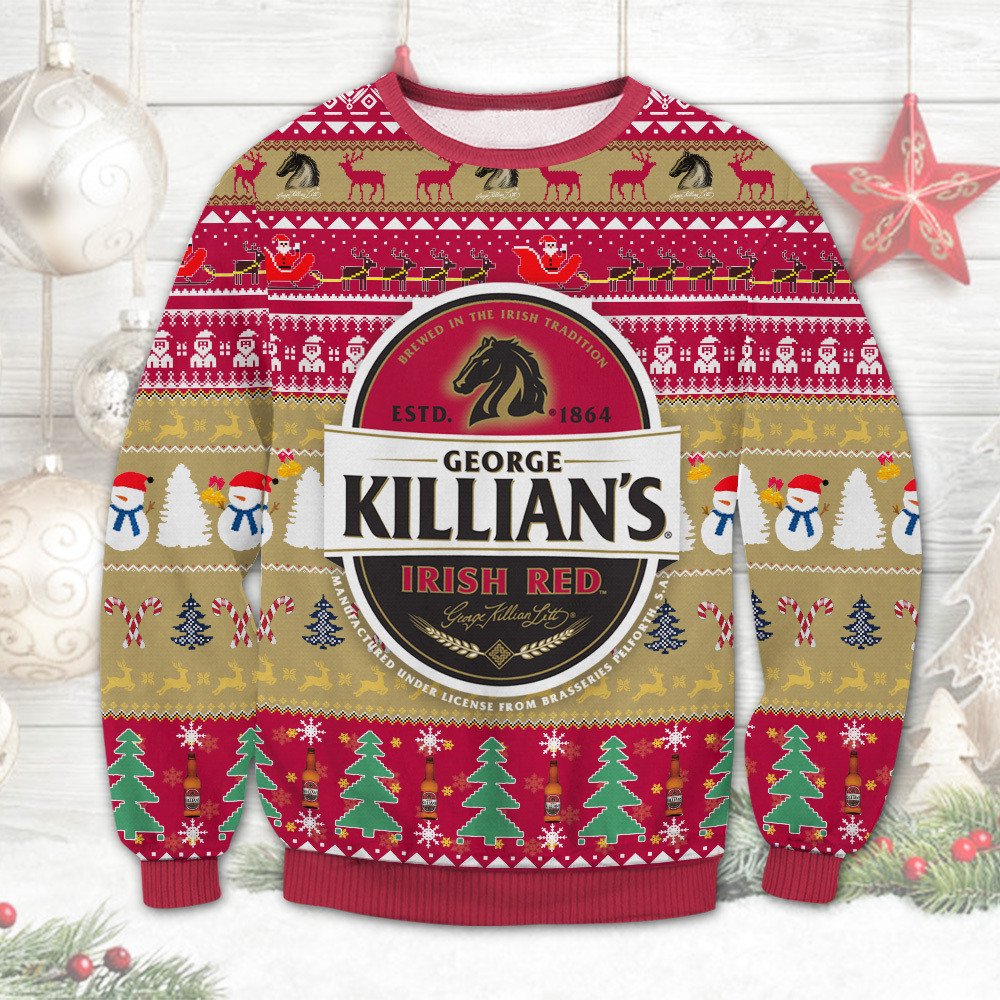 George Killian's Irish Red Ugly Christmas Sweater 1 George Killian's Irish Red Ugly Christmas Sweater word2