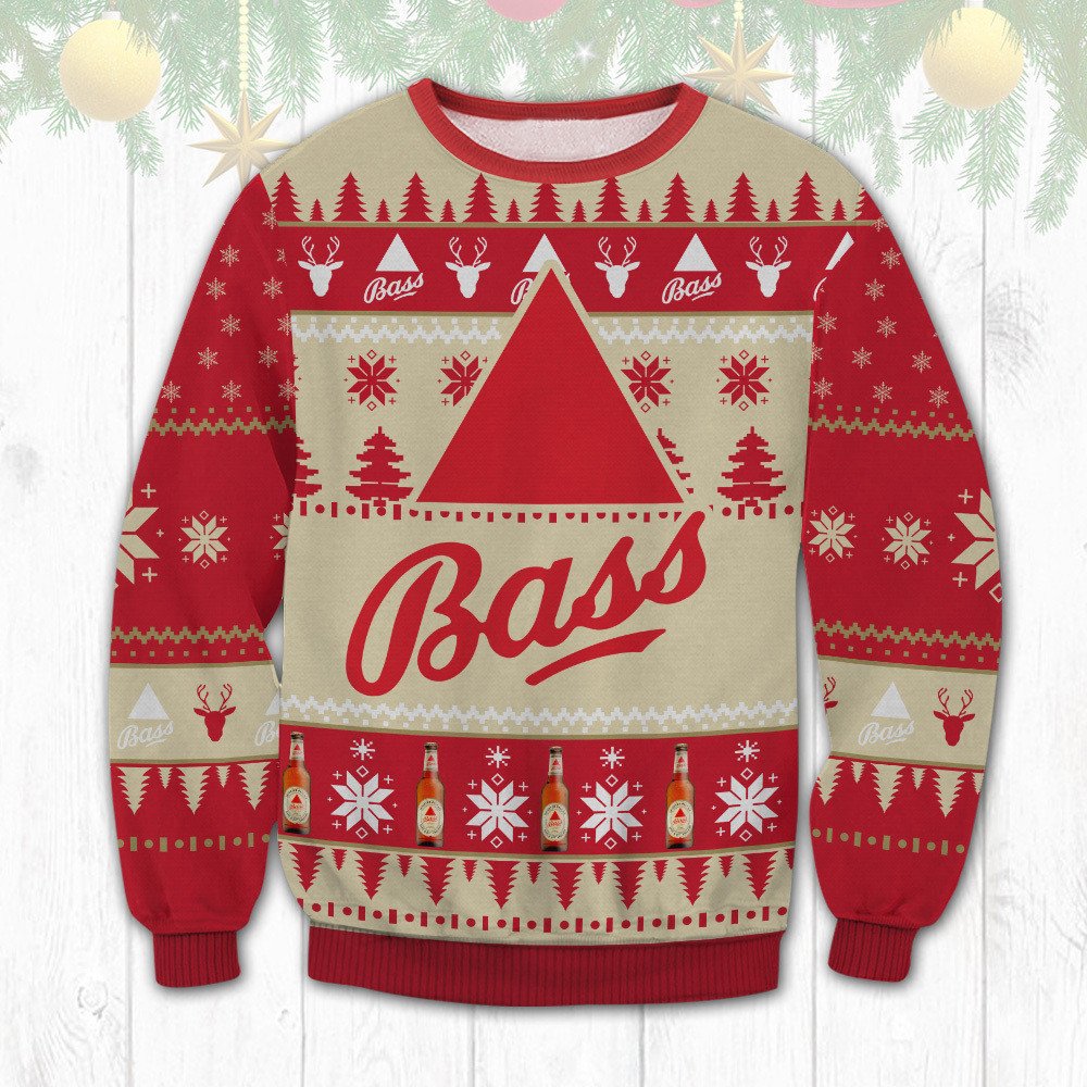 Bass Pale Ale Beer Ugly Christmas Sweater Word2