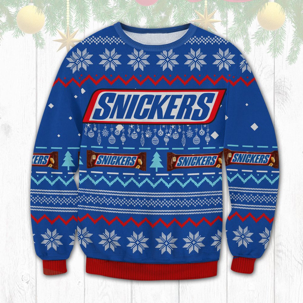 Snickers Chocolate Ugly Christmas Sweater 1 Snickers Chocolate Ugly Christmas Sweater word2