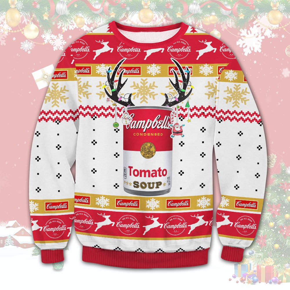 Campbell's Condensed Tomato Soup Ugly Christmas Sweater 2 Campbell's Condensed Tomato Soup Ugly Christmas Sweater word2